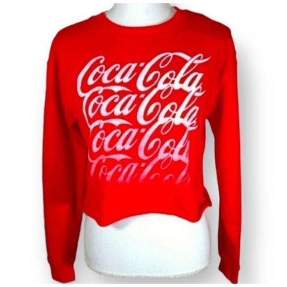 COCA-COLA RED CROP SWEATSHIRT SZ.M NWT. - Picture 1 of 5